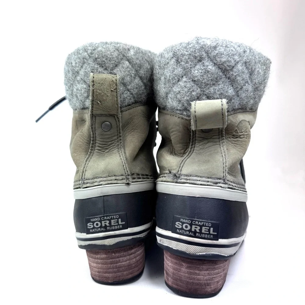 SOREL - Women's Slimpack Lace II
Waterproof Insulated Boot - Quarry/Black Sz 7.5 - Picture 4 of 10